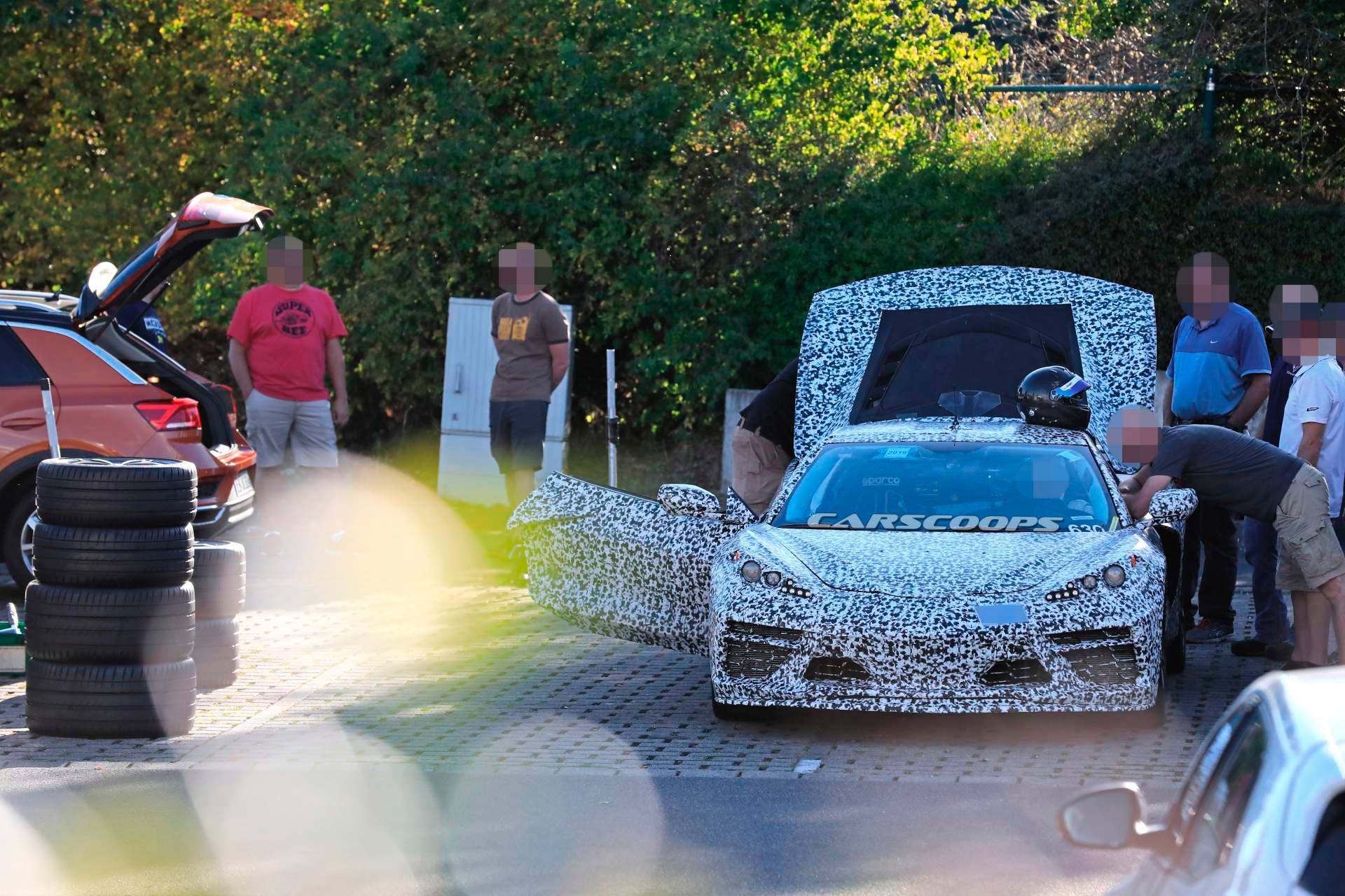 2020-Chevrolet-Corvette-C8-spy-shots-2 See The 2020 Mid-Engine Corvette C8 Alongside The Current C7