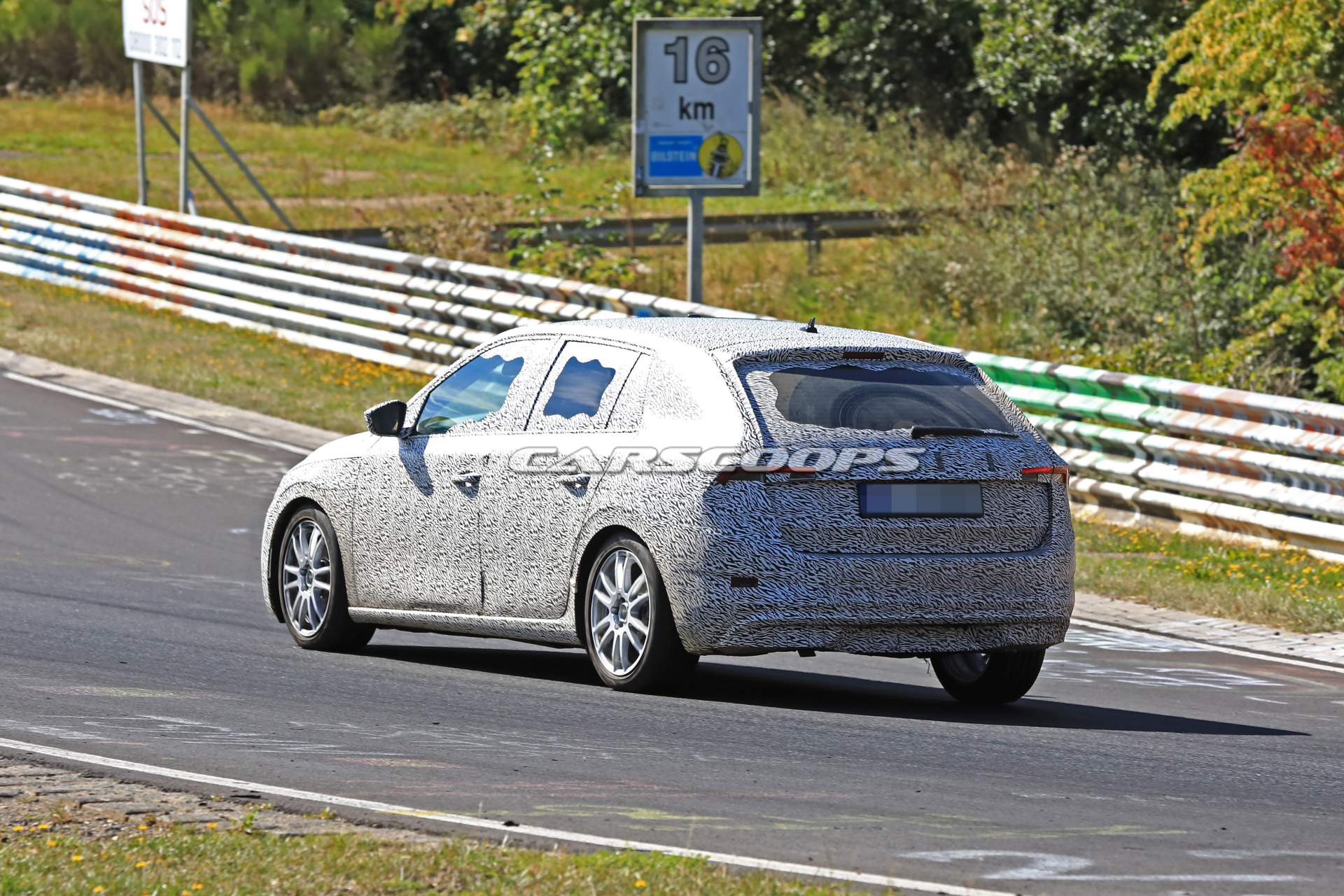 2019-Skoda-Rapid-Spaceback-spy-shots-6 2019 Skoda Rapid Spaceback Makes Spy Debut At The Nürburgring