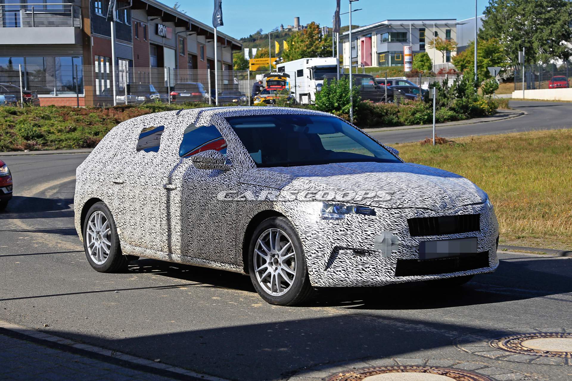 2019-Skoda-Rapid-Spaceback-spy-shots-16 2019 Skoda Rapid Spaceback Makes Spy Debut At The Nürburgring
