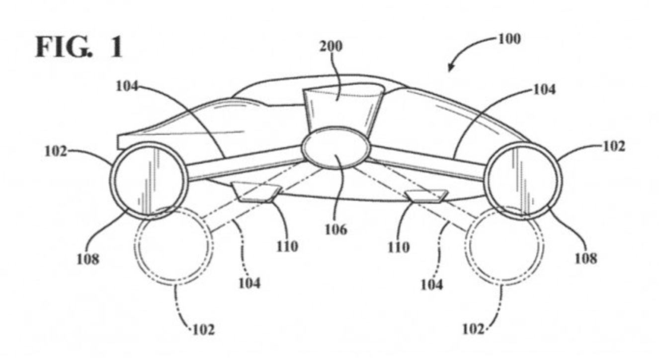 Toyota-Flying-Car- Toyota Files Patent For Flying Car With A Weird Wheel Operation