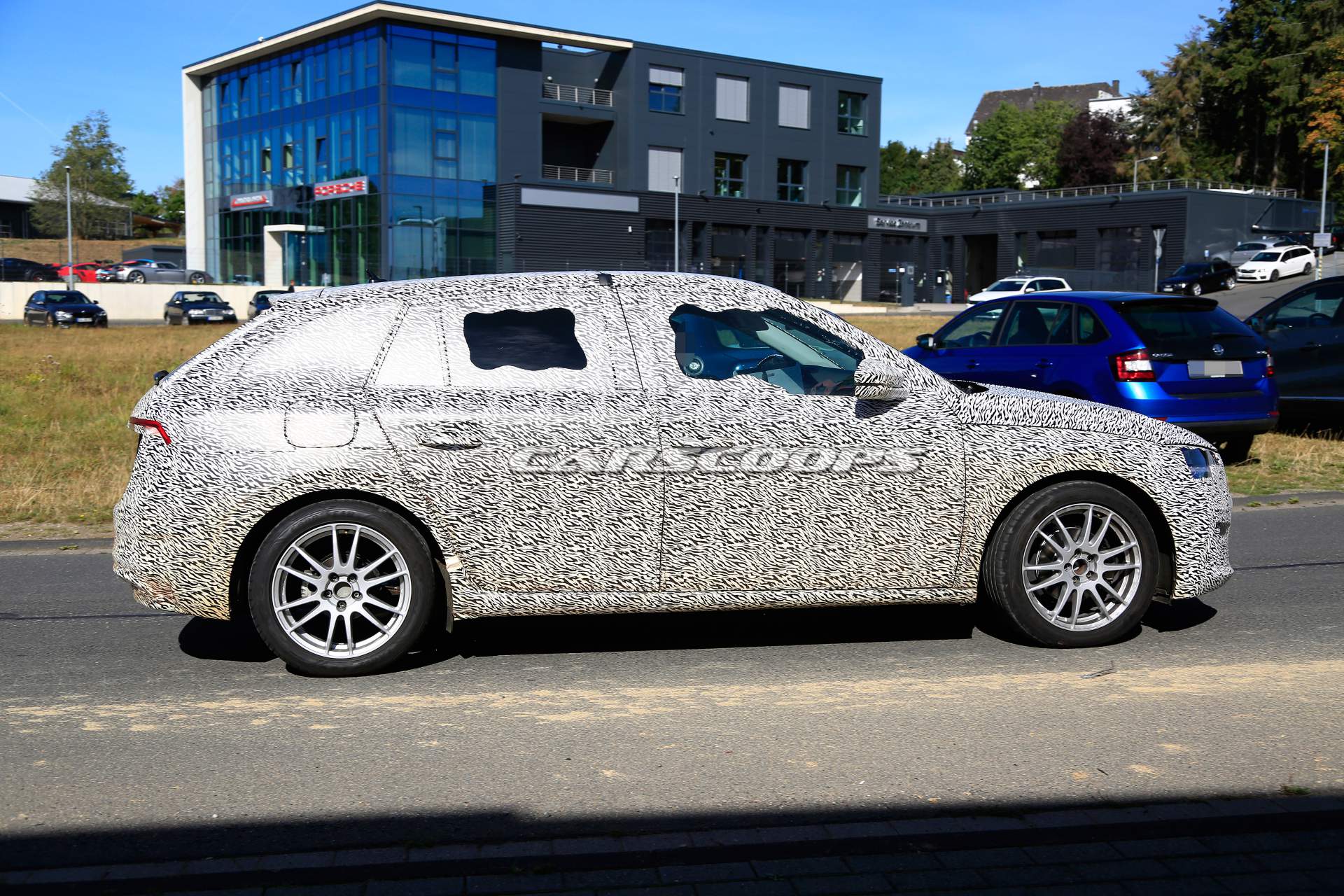 2019-Skoda-Rapid-Spaceback-spy-shots-18 2019 Skoda Rapid Spaceback Makes Spy Debut At The Nürburgring