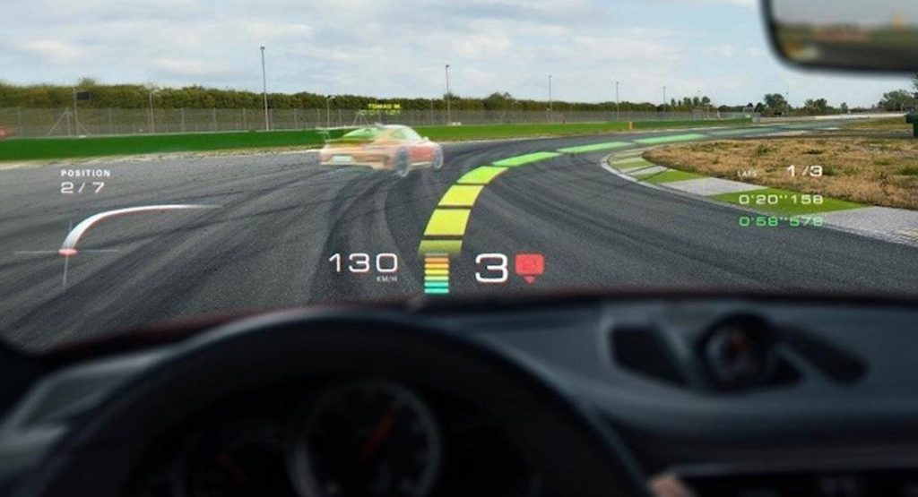  Porsche’s Augmented Reality HUD Could Show The Ideal Racing Line And ‘Ghost’ Cars