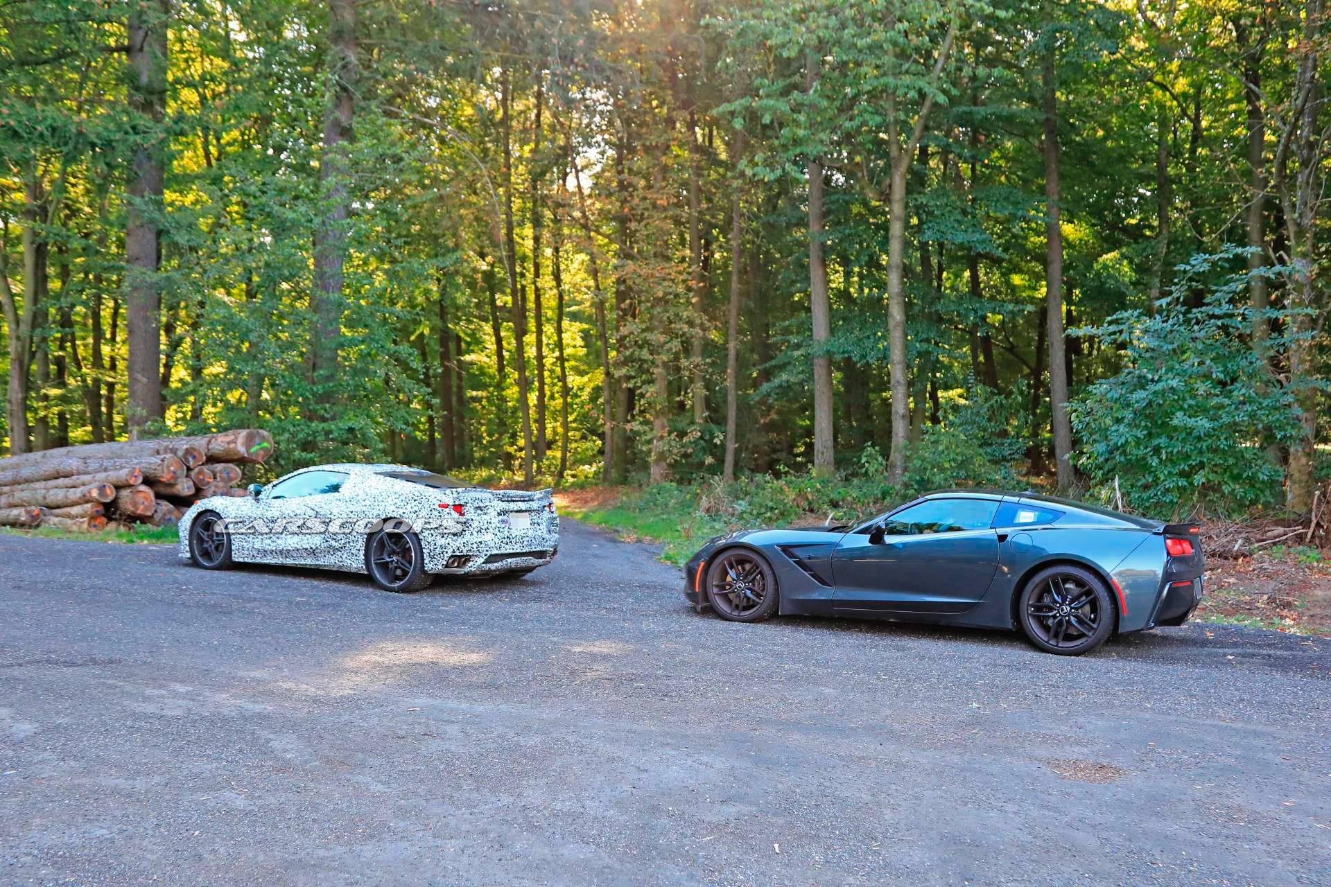 2020-Chevrolet-Corvette-C8-spy-shots-7 See The 2020 Mid-Engine Corvette C8 Alongside The Current C7