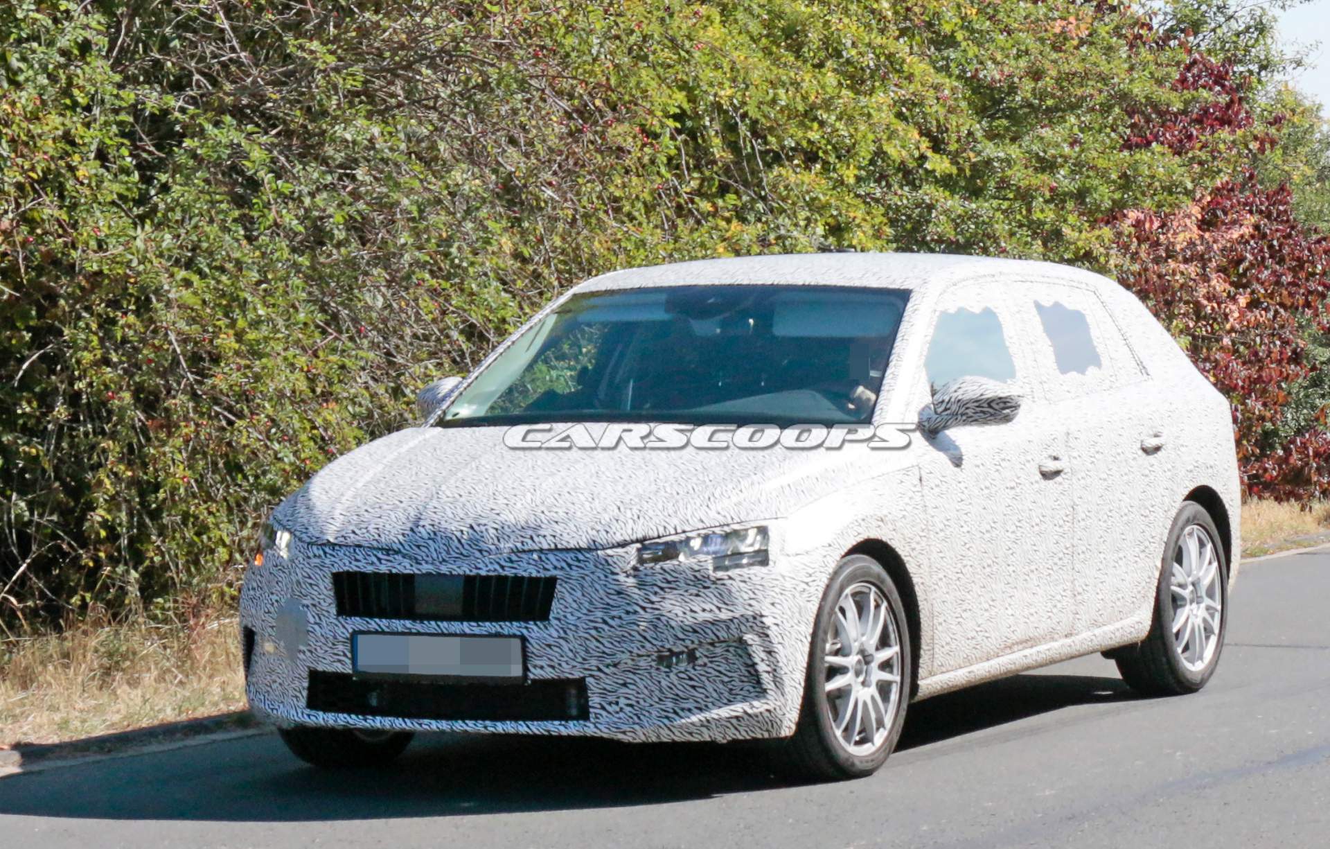 2019-Skoda-Rapid-Spaceback-spy-shots-23 2019 Skoda Rapid Spaceback Makes Spy Debut At The Nürburgring