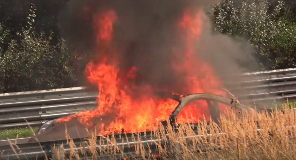 Try Not To Cringe As A Porsche 911 GT3 Burns To A Crisp