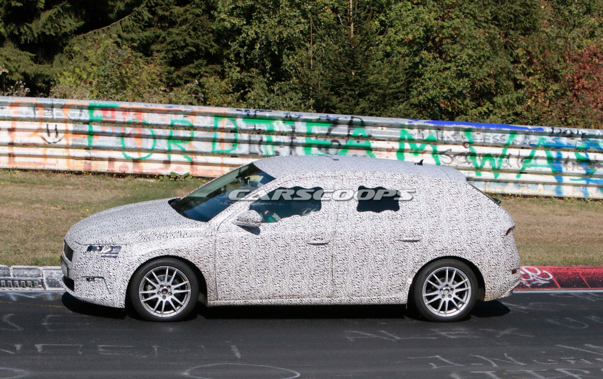 2019-Skoda-Rapid-Spaceback-spy-shots-43 2019 Skoda Rapid Spaceback Makes Spy Debut At The Nürburgring
