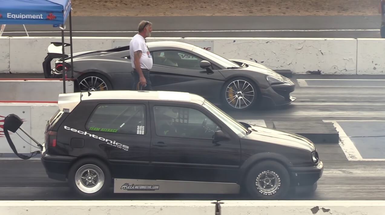 Can A Tuned Vw Golf 3 Beat A Mclaren 570s In A Drag Race Carscoops