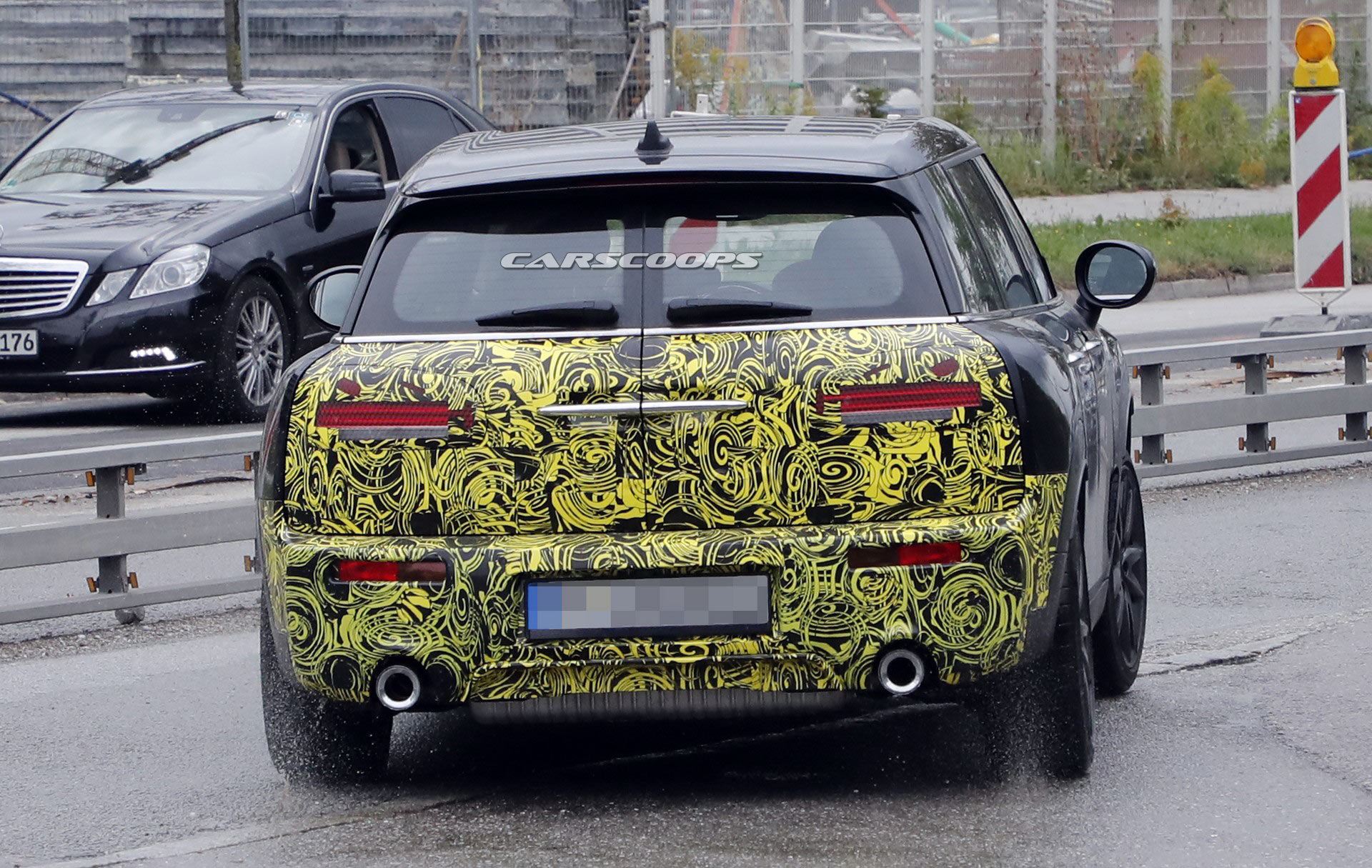 MINI-Clubman-JCW-Spy-13 Facelifted MINI Clubman JCW Caught Testing Alongside The Toyota Supra