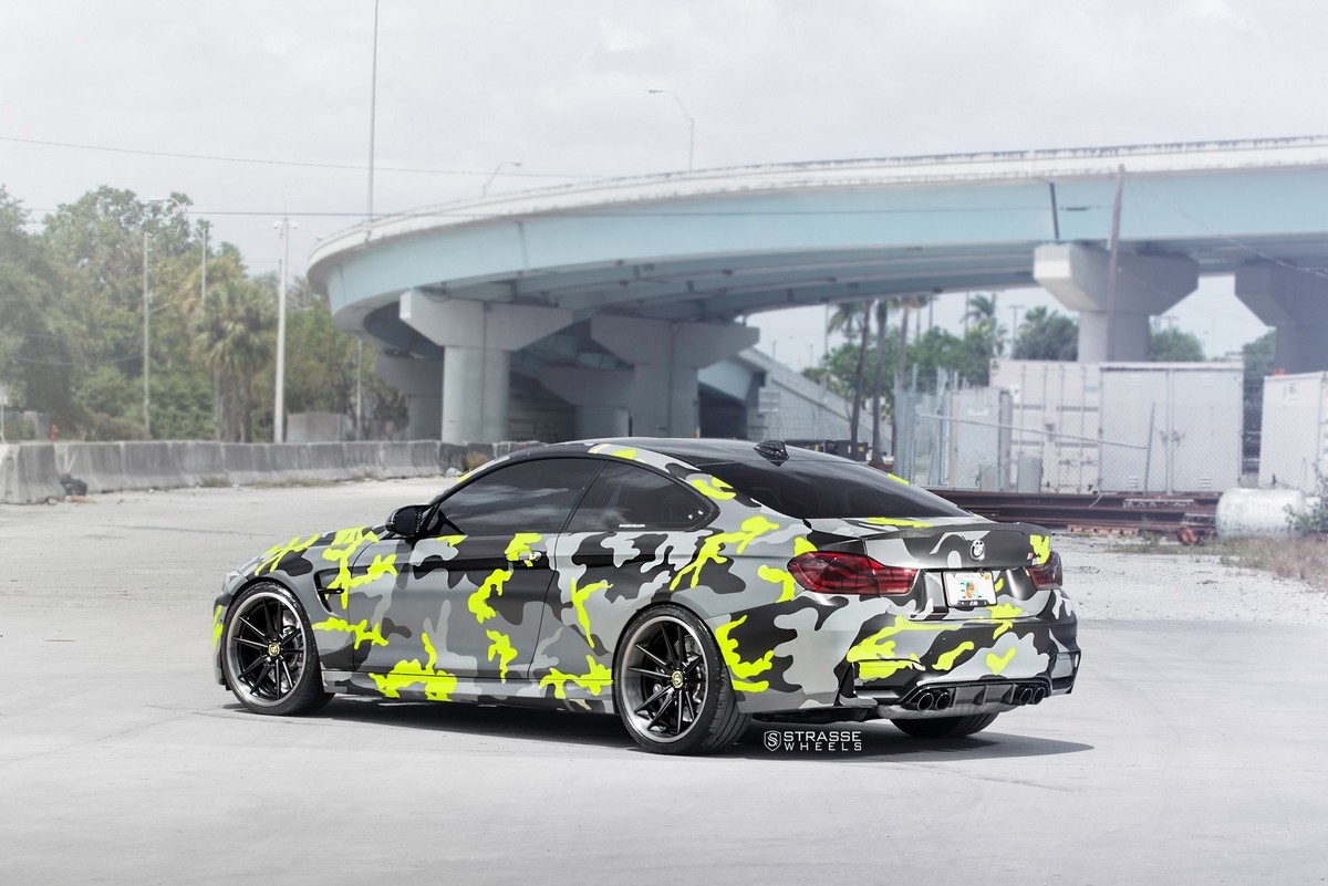 bmw-m4-coupe-tuning-strasse-wheels-6 BMW M4 Coupe Gets A Colorful Camo Wrap And New Wheels