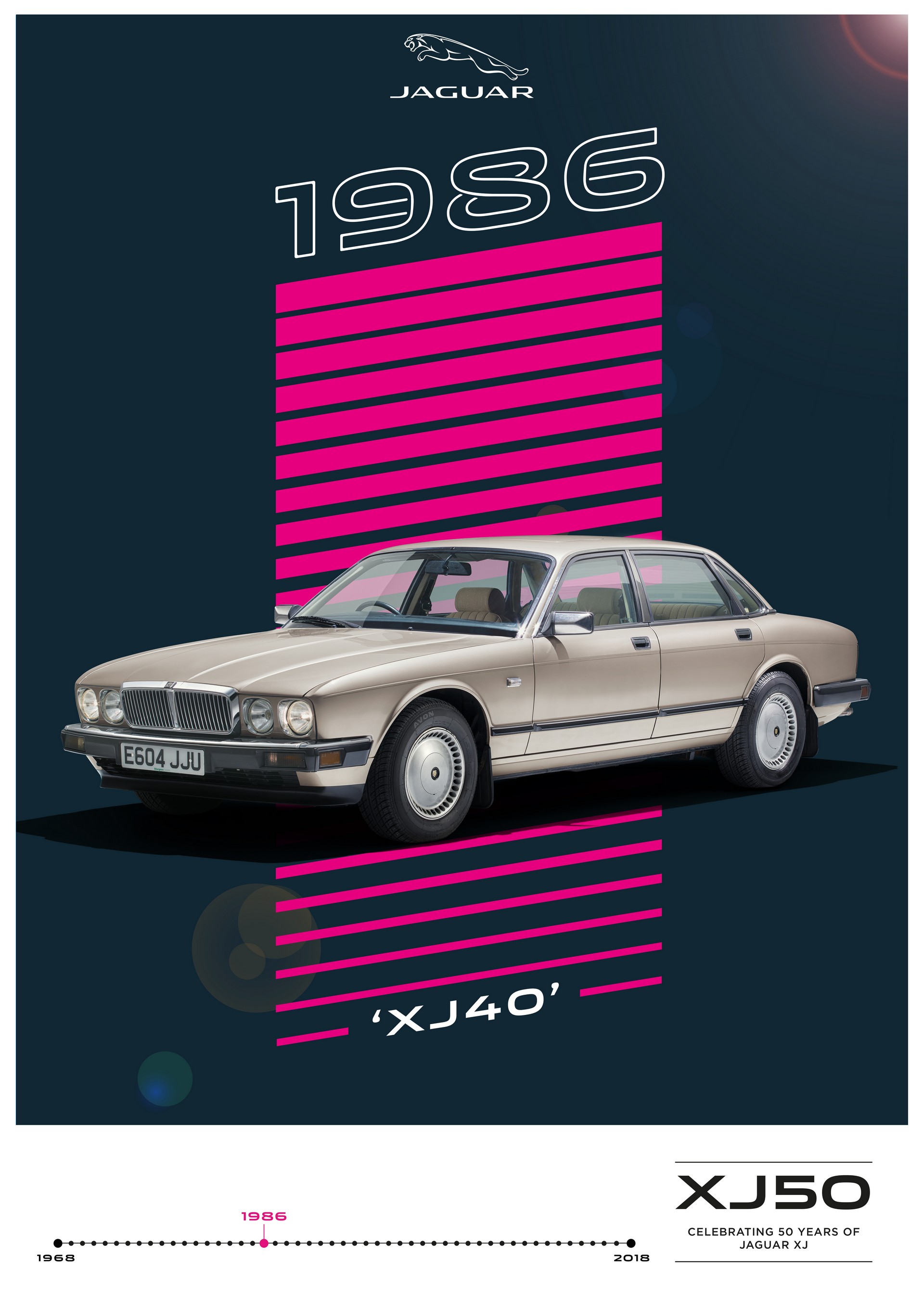 Jag_XJ_1986_Poster_250418 Eight Generations Of Jaguar XJs Will Travel To Paris To Celebrate The Model’s 50th Anniversary