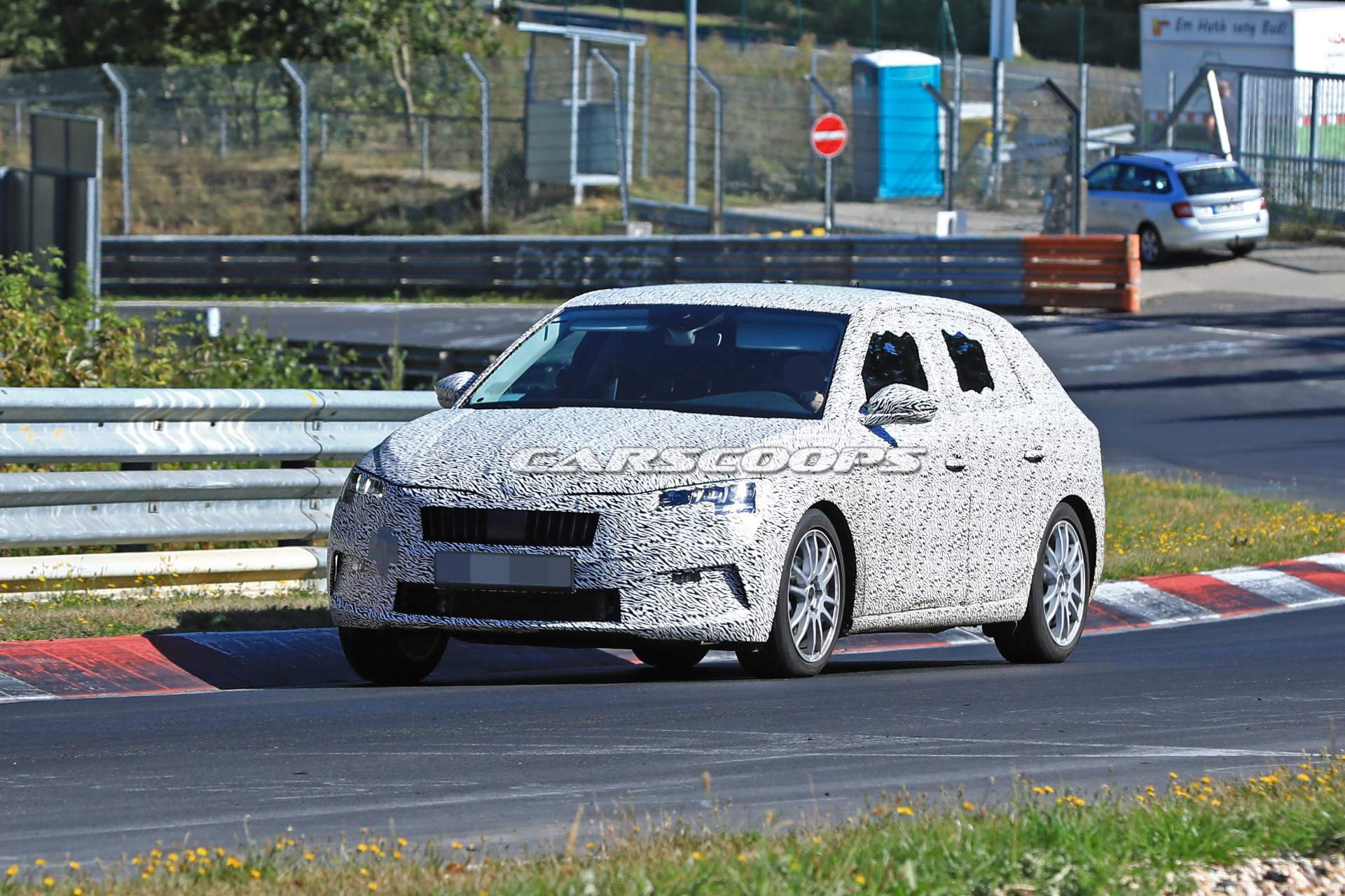 2019-Skoda-Rapid-Spaceback-spy-shots-9 2019 Skoda Rapid Spaceback Makes Spy Debut At The Nürburgring