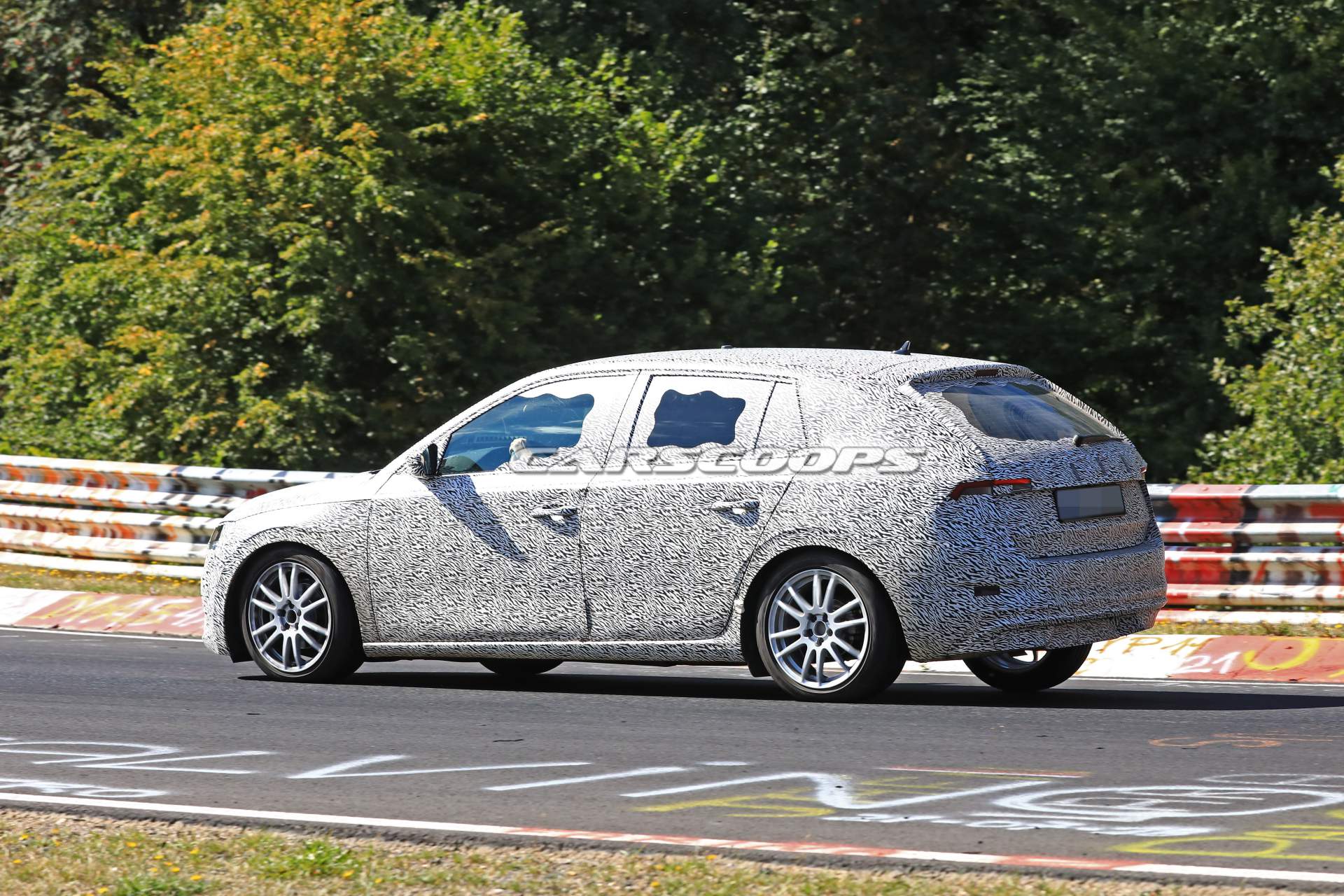 2019-Skoda-Rapid-Spaceback-spy-shots-5 2019 Skoda Rapid Spaceback Makes Spy Debut At The Nürburgring