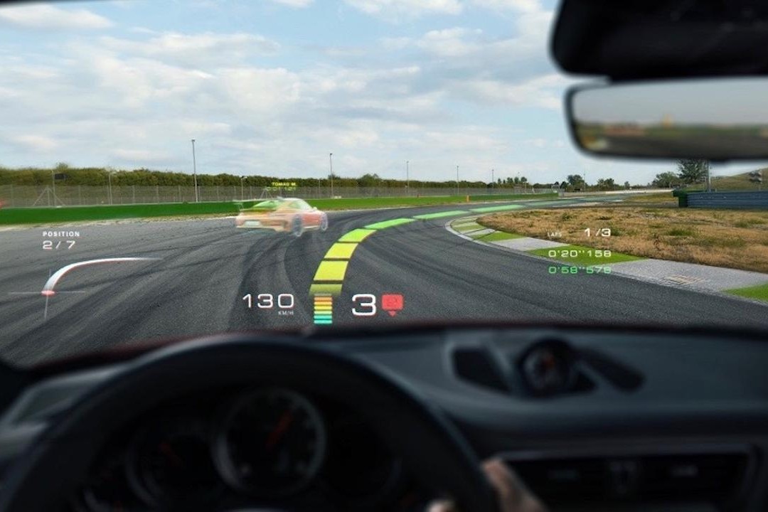 WayRay HUD-3 Porsche’s Augmented Reality HUD Could Show The Ideal Racing Line And ‘Ghost’ Cars