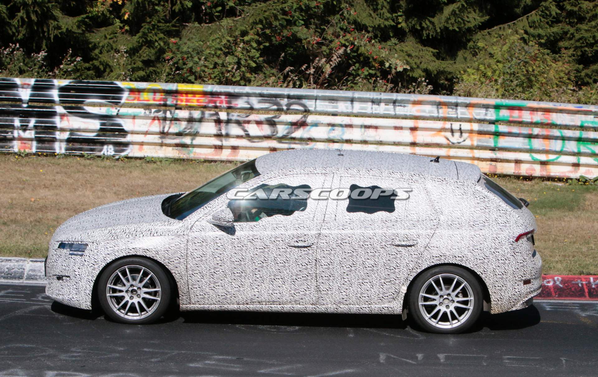 2019-Skoda-Rapid-Spaceback-spy-shots-44 2019 Skoda Rapid Spaceback Makes Spy Debut At The Nürburgring