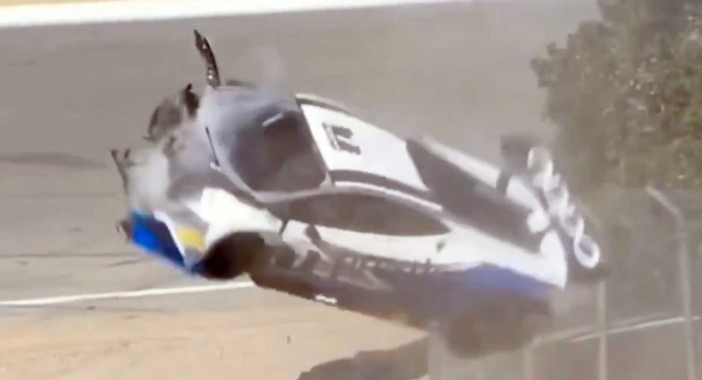  Lamborghini Huracan Suffers Terrifying Crash At Laguna Seca
