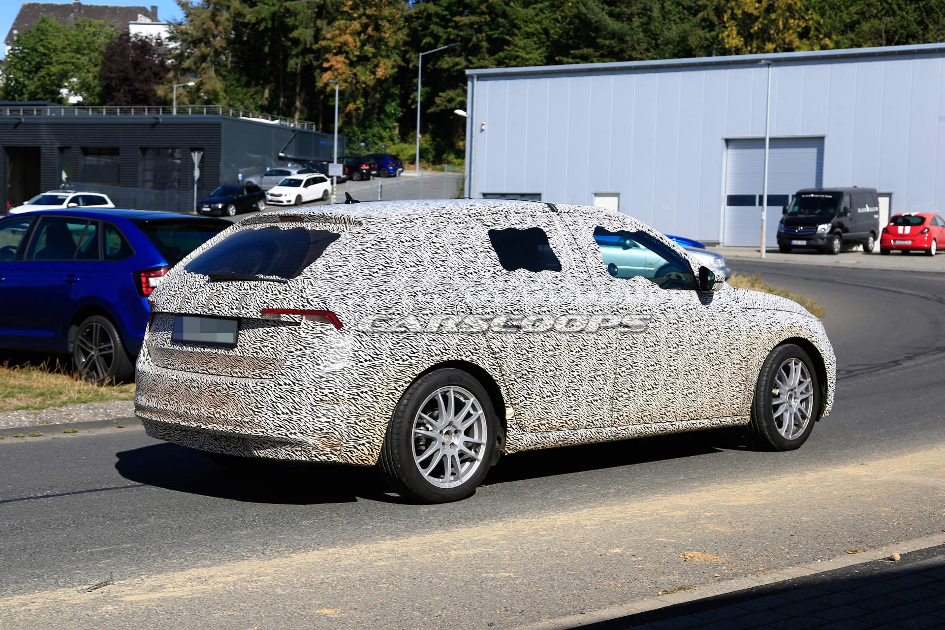 2019-Skoda-Rapid-Spaceback-spy-shots-19 2019 Skoda Rapid Spaceback Makes Spy Debut At The Nürburgring