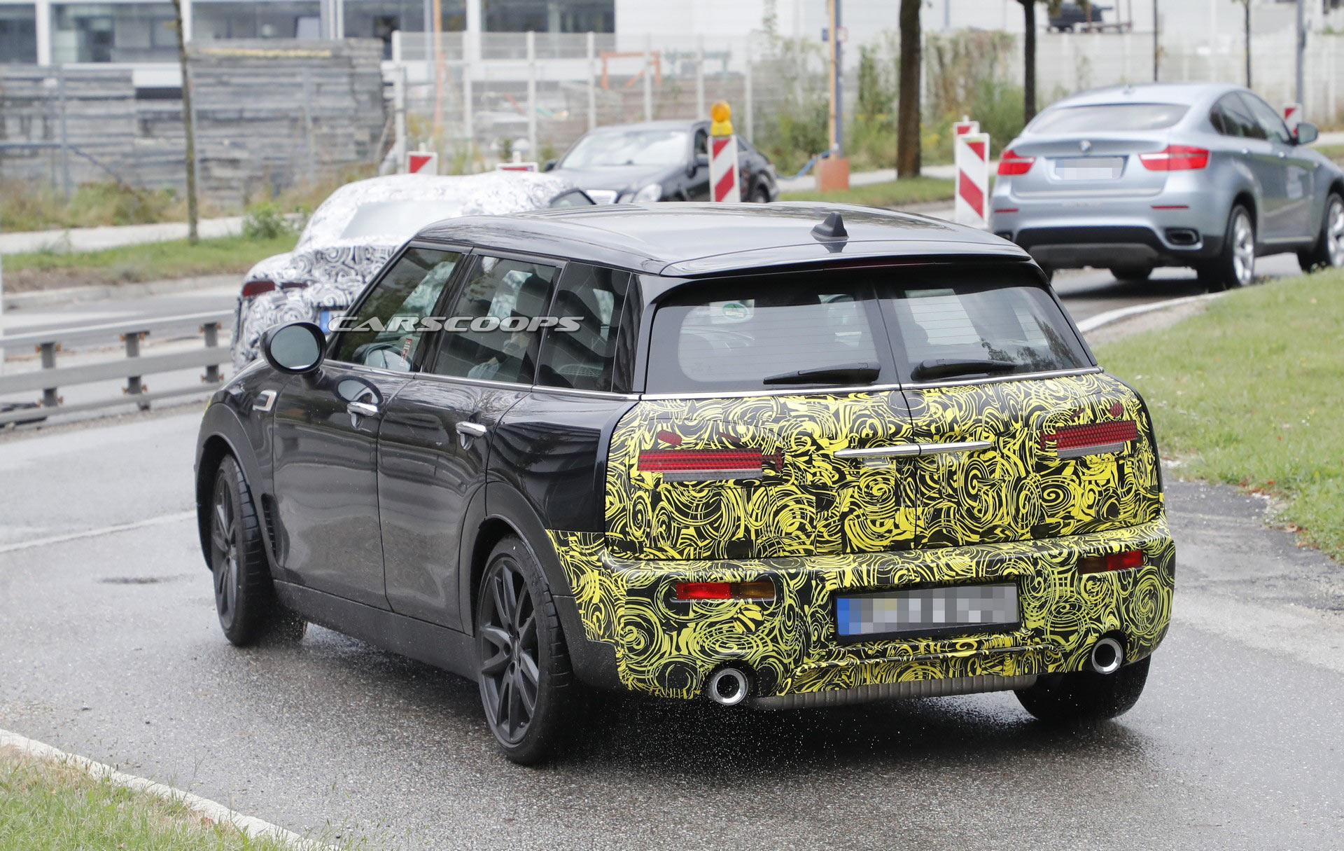 MINI-Clubman-JCW-Spy-10 Facelifted MINI Clubman JCW Caught Testing Alongside The Toyota Supra