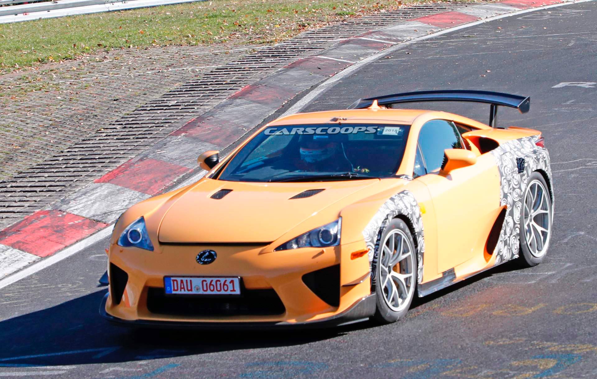 Lexus LF-A mule spy shots 16 What Is Lexus Testing These LFA Widebody Mules For?