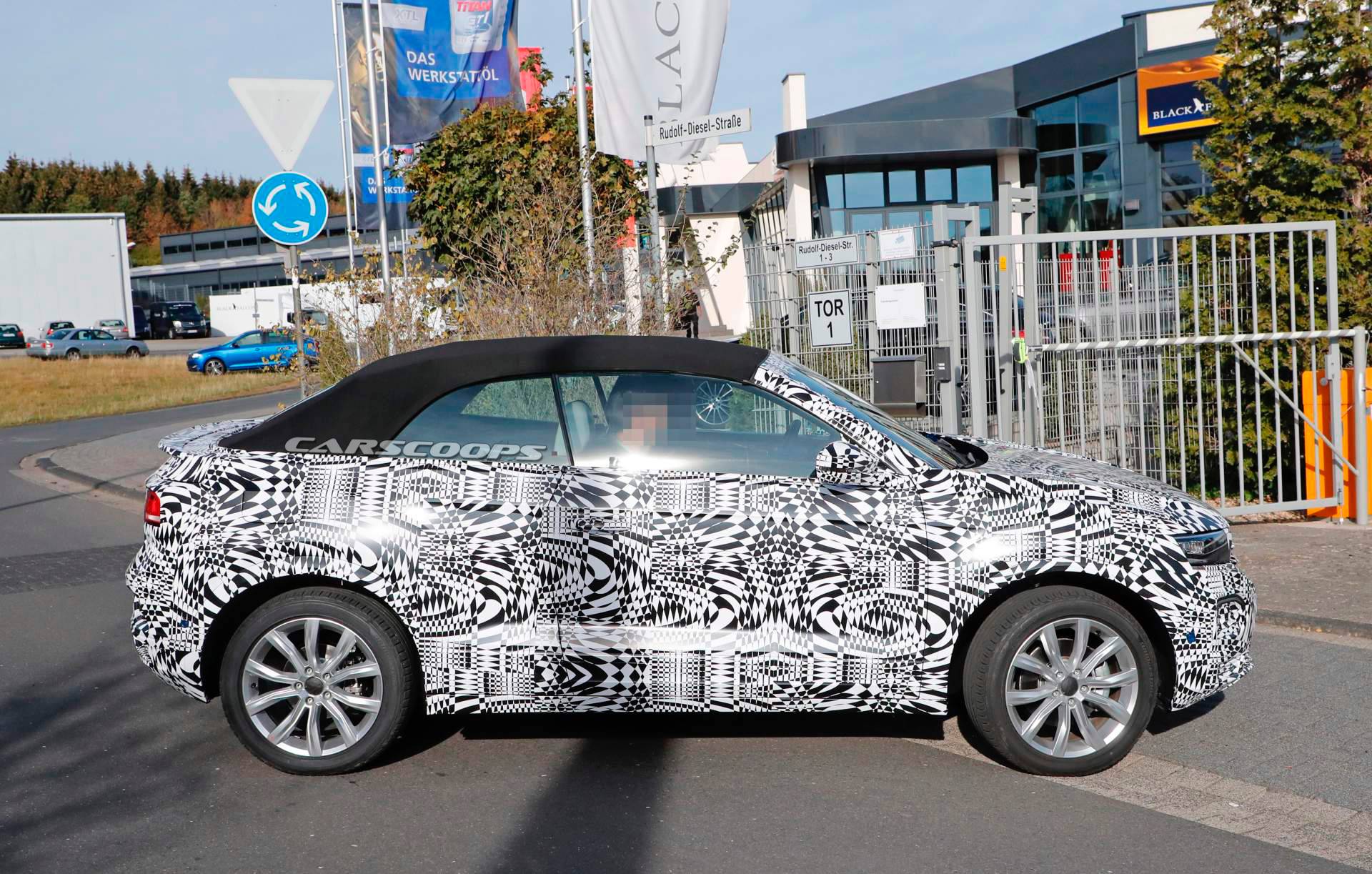 2020 VW T-Roc Cabriolet spy shots 19 2020 VW T-Roc Convertible SUV Reveals Its Soft Top For The First Time