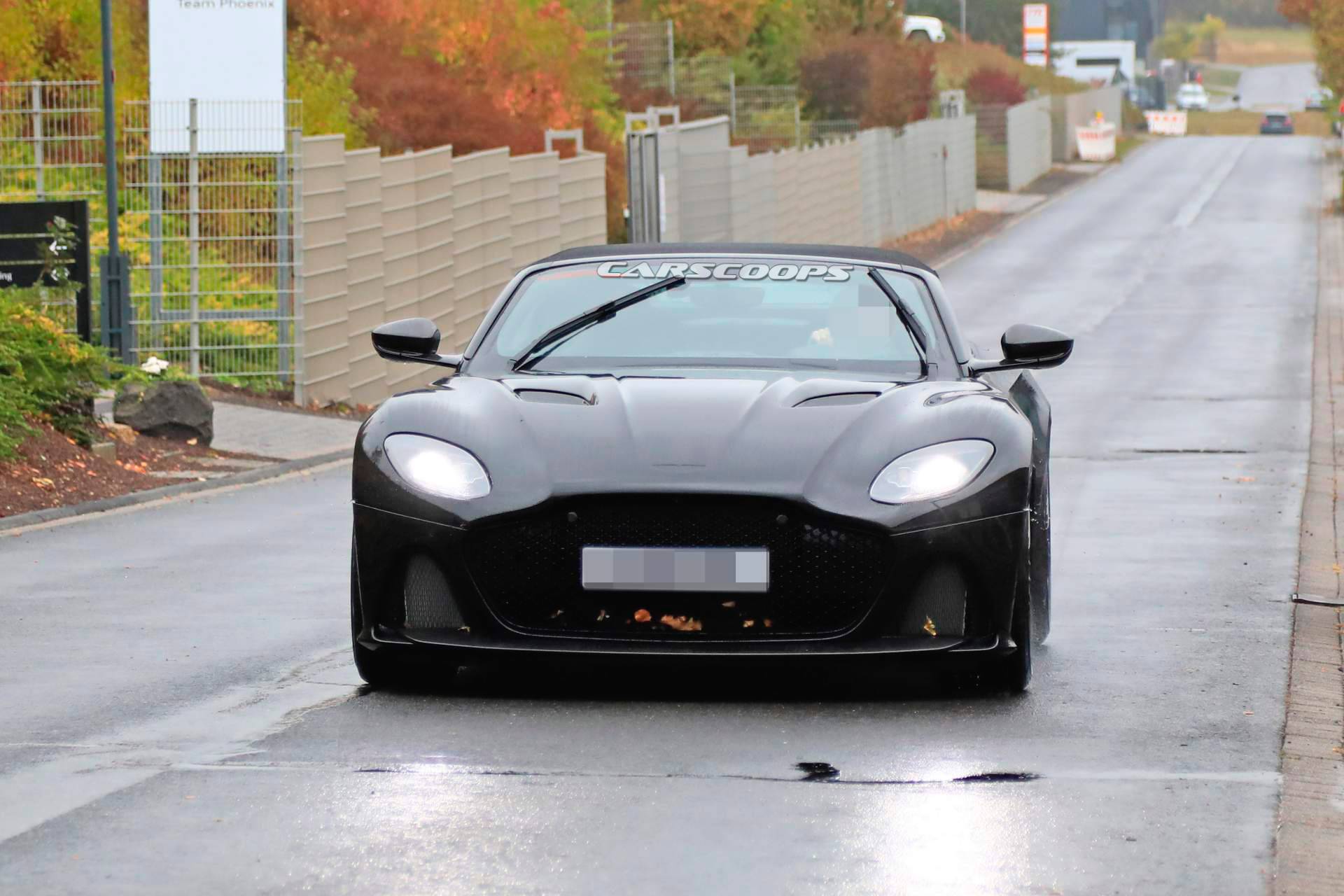 2019 Aston Martin DBS Superleggera Volante spy shots 8 Camo-Free Aston Martin DBS Superleggera Volante Reveals Its Soft Top