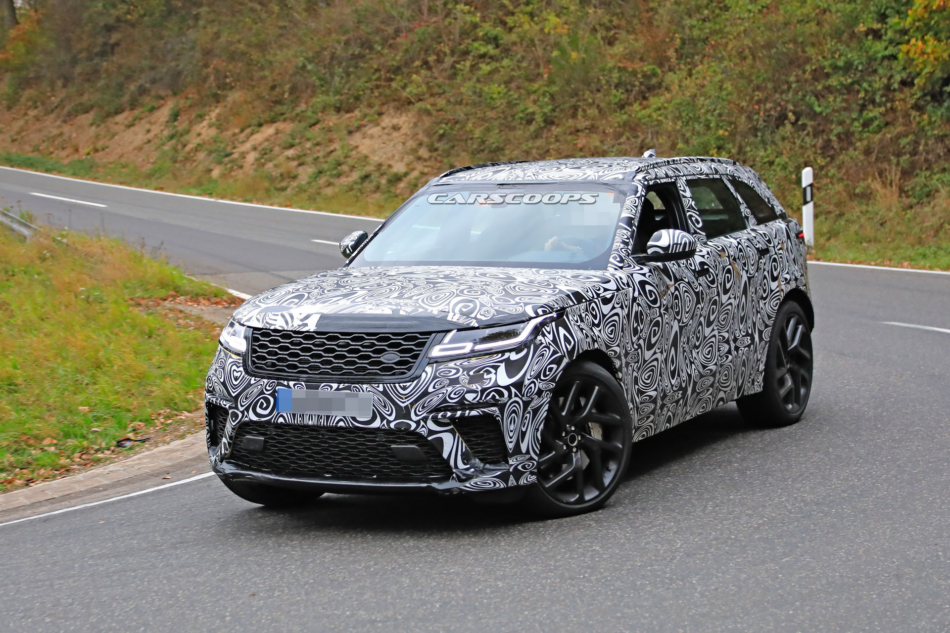 Range-Rover-Velar-SVR-Scoop-04 Land Rover’s Upcoming 550HP Velar SVR Shows More Skin In Latest Spy Shots