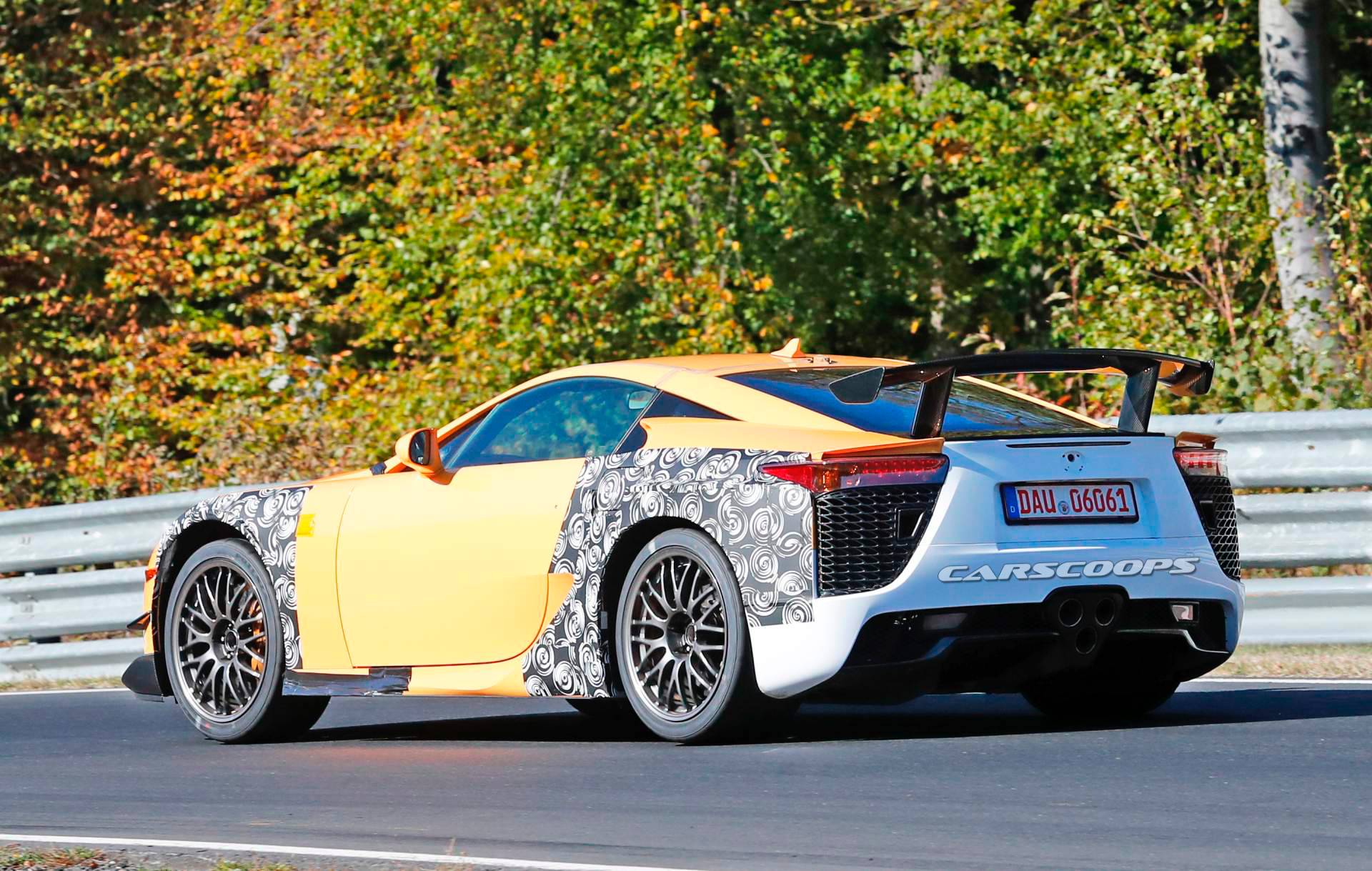 Lexus LF-A mule spy shots 11 What Is Lexus Testing These LFA Widebody Mules For?