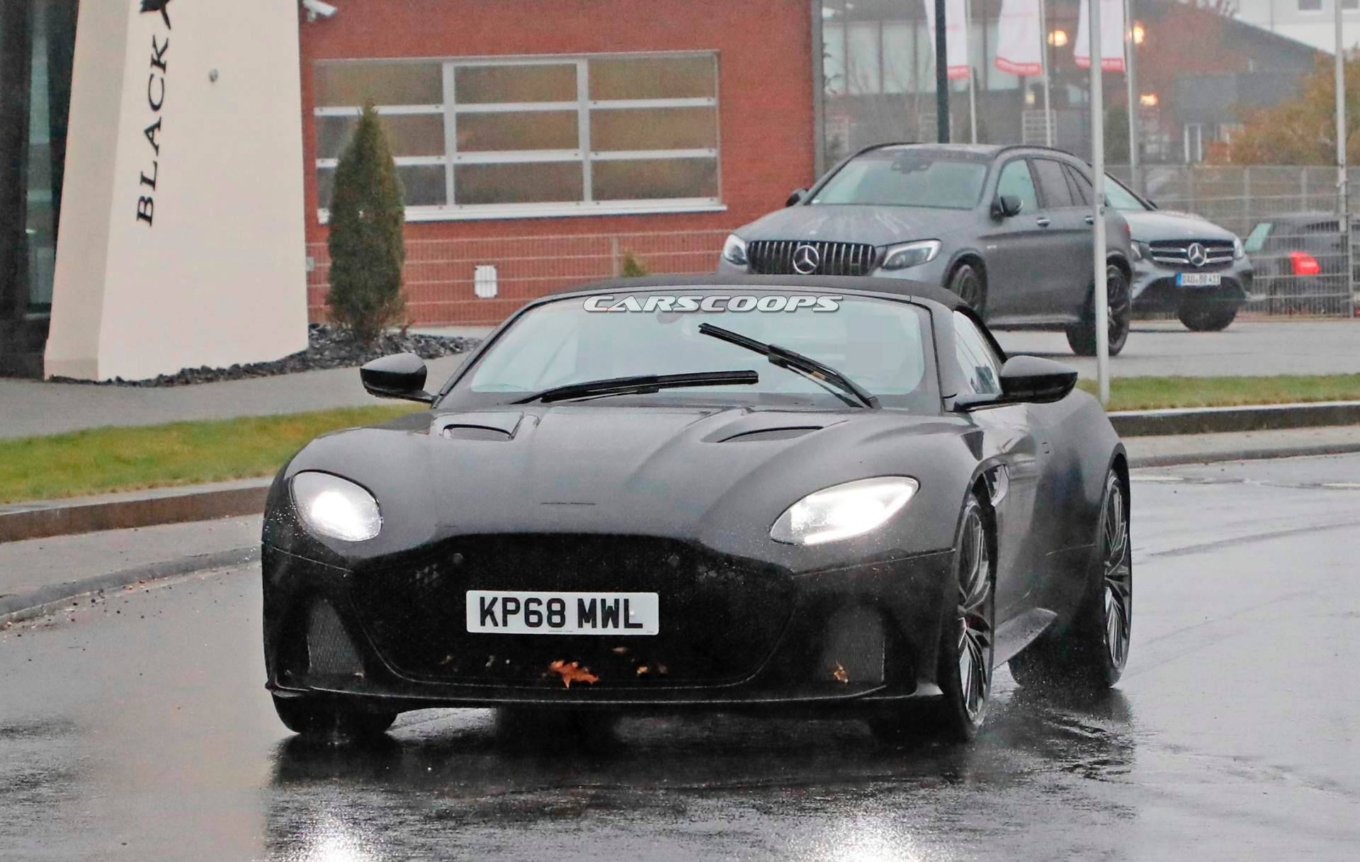 2019 Aston Martin DBS Superleggera Volante spy shots 30 Camo-Free Aston Martin DBS Superleggera Volante Reveals Its Soft Top