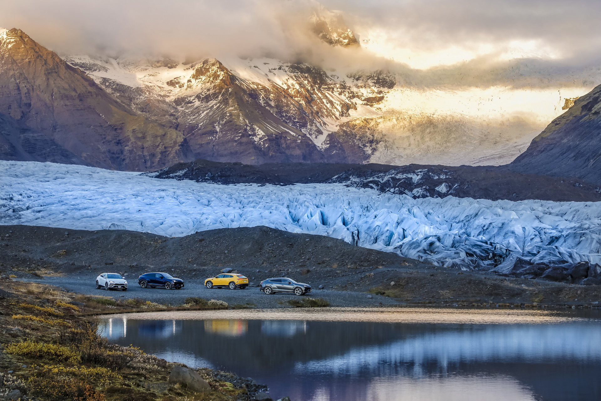 lamborghini sends urus to iceland 12 Lamborghini Sends Small Army Of Urus SUVs To Conquer Iceland