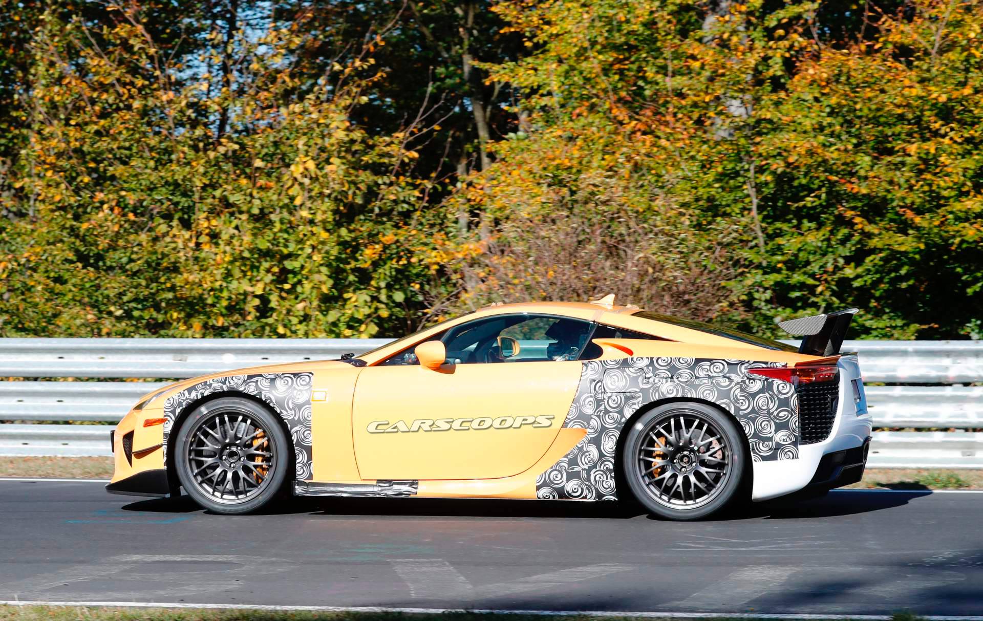 Lexus LF-A mule spy shots 8 What Is Lexus Testing These LFA Widebody Mules For?