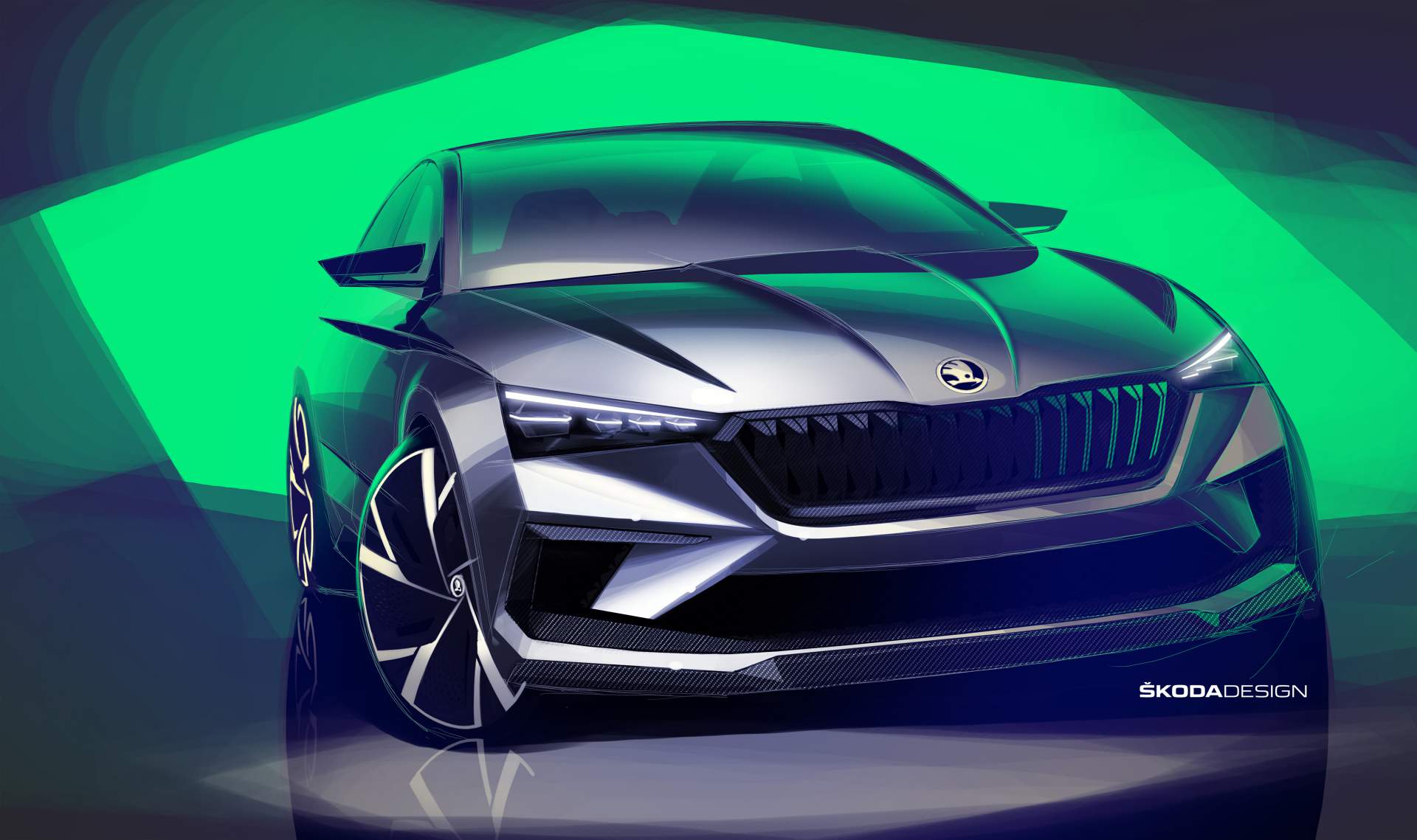 Skoda-Vision-RS-Concept-8 245PS Skoda Vision RS Electrified Hot Hatch Concept Revealed In The Metal