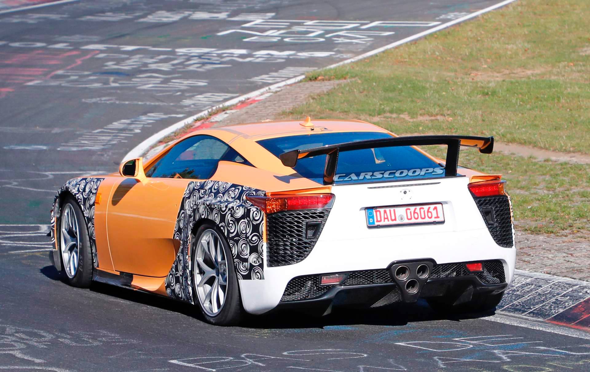 Lexus LF-A mule spy shots 24 What Is Lexus Testing These LFA Widebody Mules For?