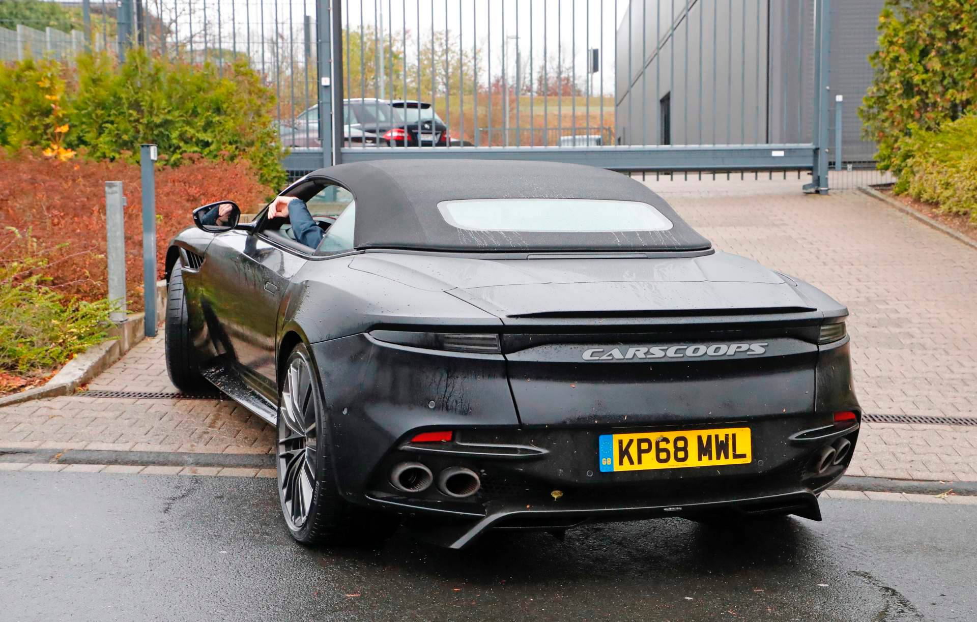 2019 Aston Martin DBS Superleggera Volante spy shots 23 Camo-Free Aston Martin DBS Superleggera Volante Reveals Its Soft Top