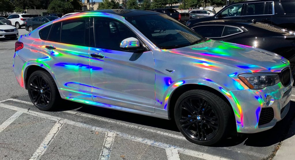 BMW X4 With Chrome Hologram Wrap Is A Serious Head-Turner, Unfortunately