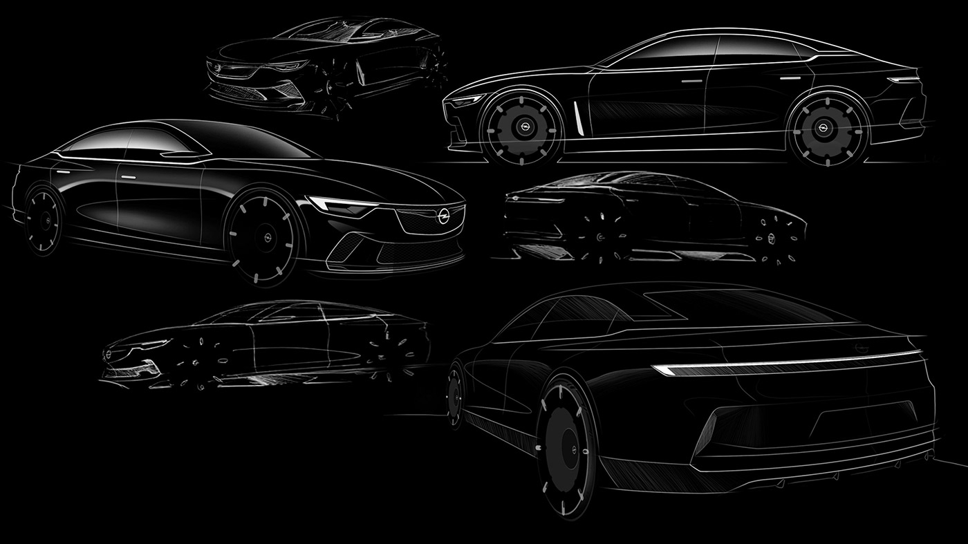 new opel rekord rendering 4 Opel Rekord Imagined As A 21st Century Flagship