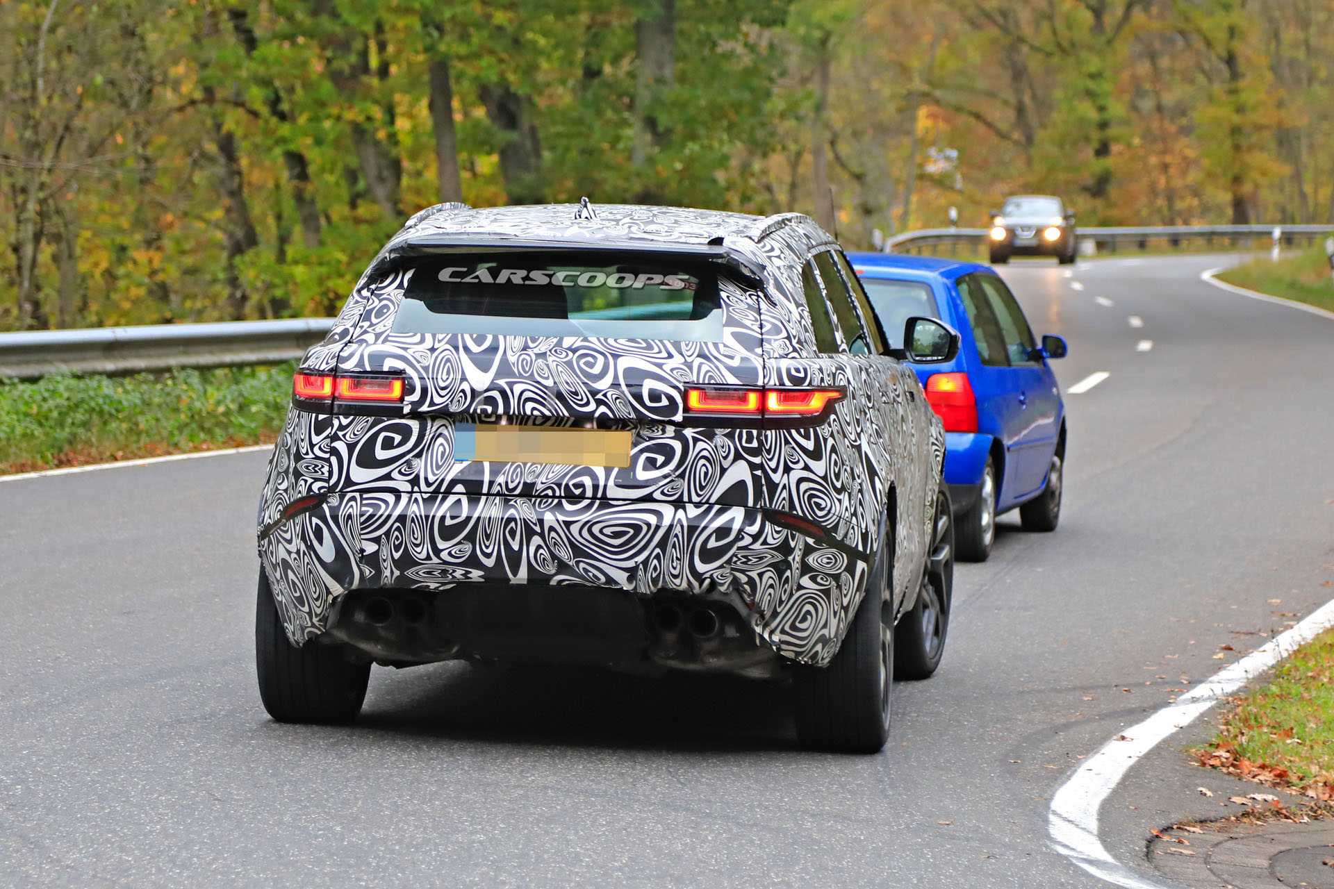 Range-Rover-Velar-SVR-Scoop-10 Land Rover’s Upcoming 550HP Velar SVR Shows More Skin In Latest Spy Shots