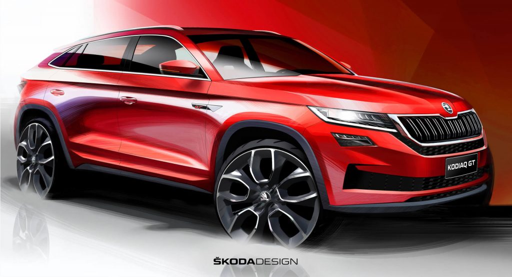  Skoda Confirms China-Only Kodiaq GT Coupe Crossover With A Trio Of Sketches
