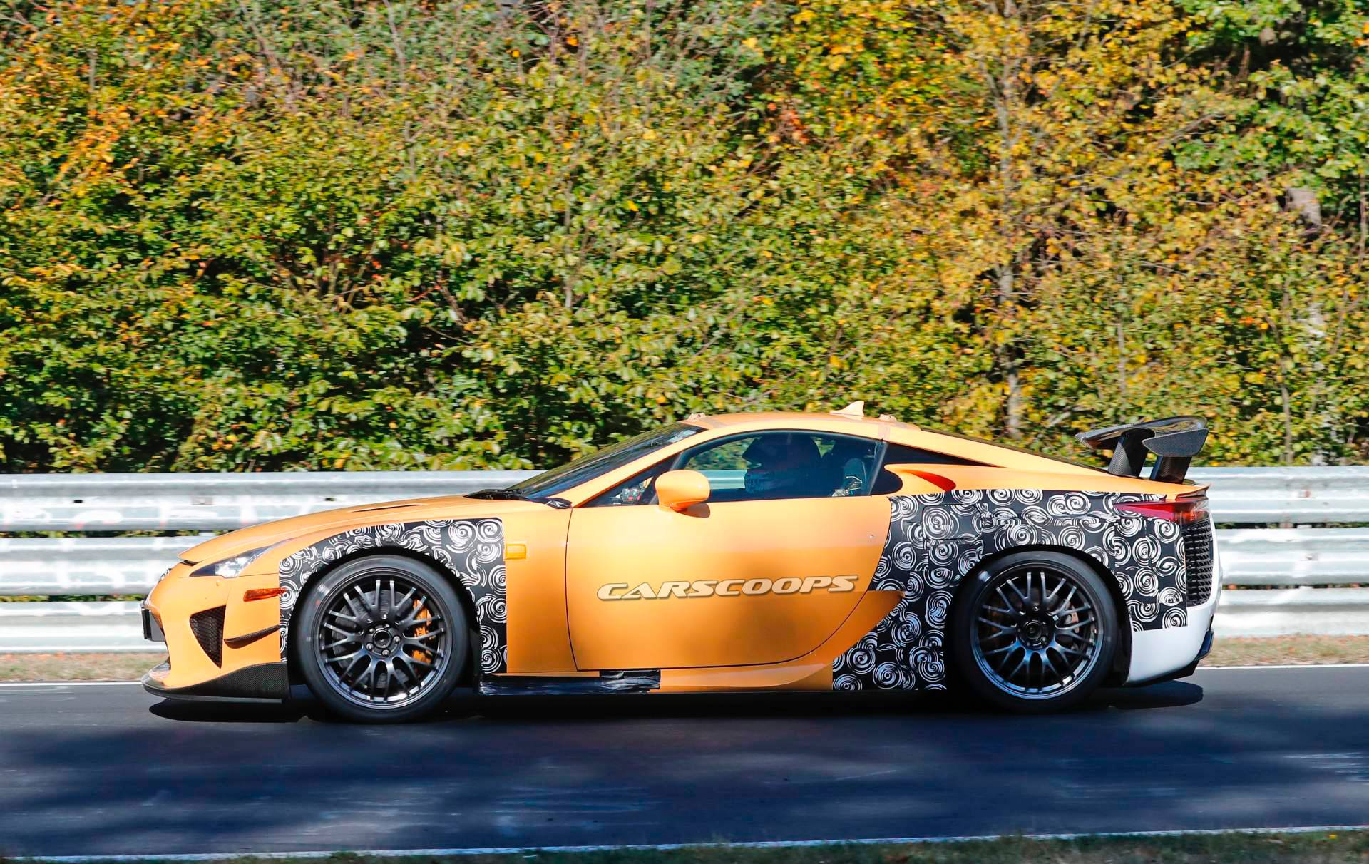 Lexus LF-A mule spy shots 7 What Is Lexus Testing These LFA Widebody Mules For?