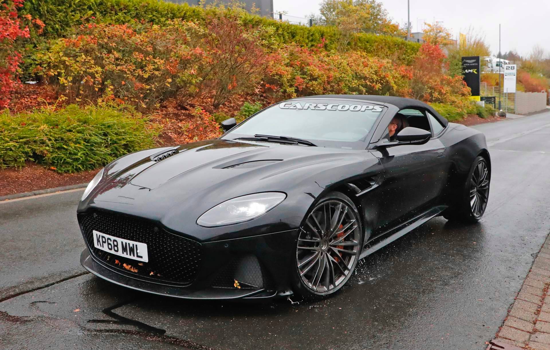 2019 Aston Martin DBS Superleggera Volante spy shots 20 Camo-Free Aston Martin DBS Superleggera Volante Reveals Its Soft Top