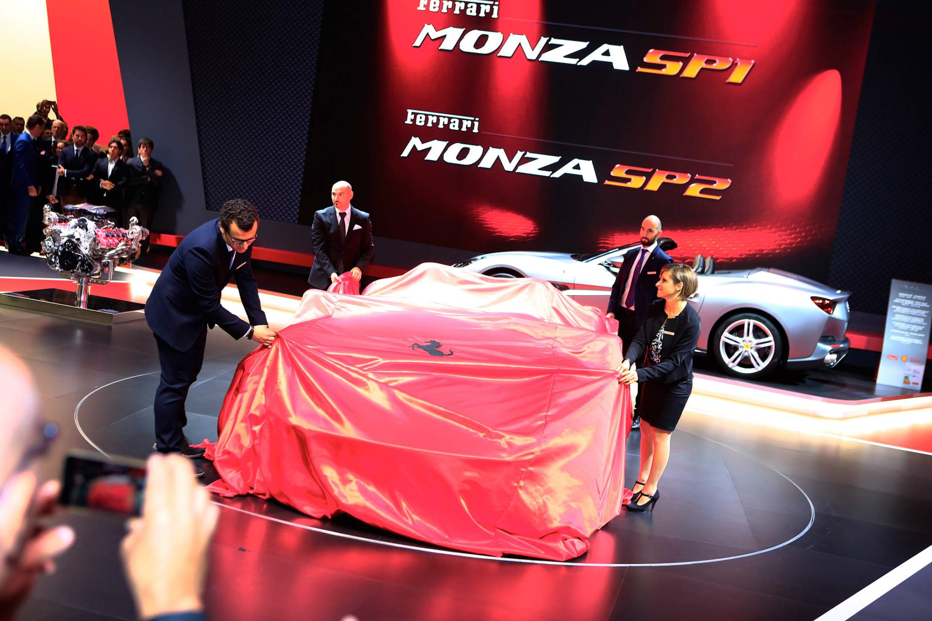 Auto Salon Paris / Mondial Paris Motor Show 2018, France, Paris, 02 Ferrari Monza SP1 And SP2 Look Absolutely Stunning In The Flesh