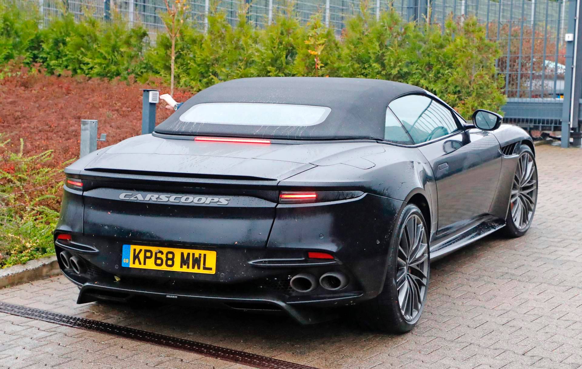 2019 Aston Martin DBS Superleggera Volante spy shots 24 Camo-Free Aston Martin DBS Superleggera Volante Reveals Its Soft Top