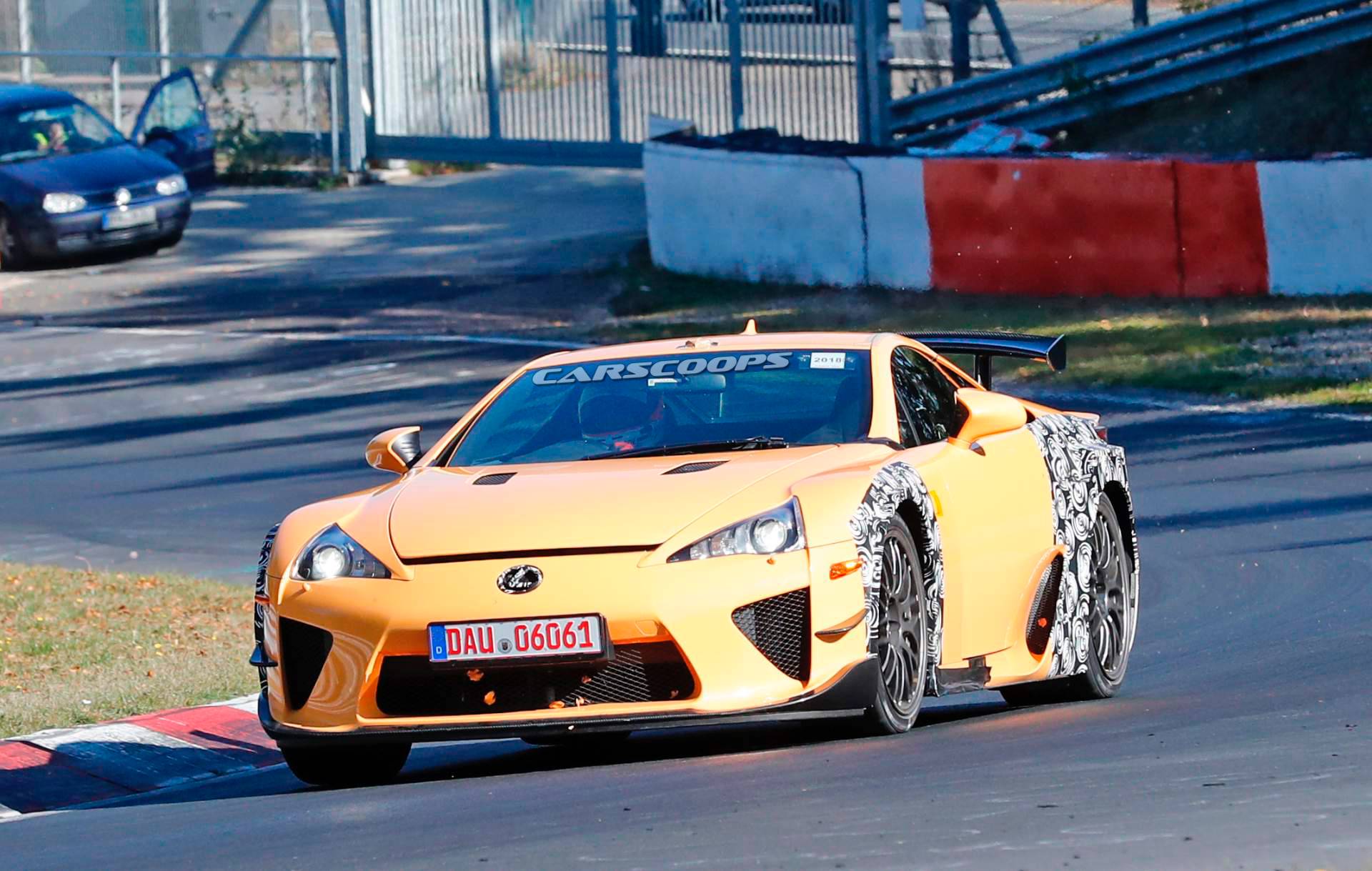 Lexus LF-A mule spy shots 1 What Is Lexus Testing These LFA Widebody Mules For?