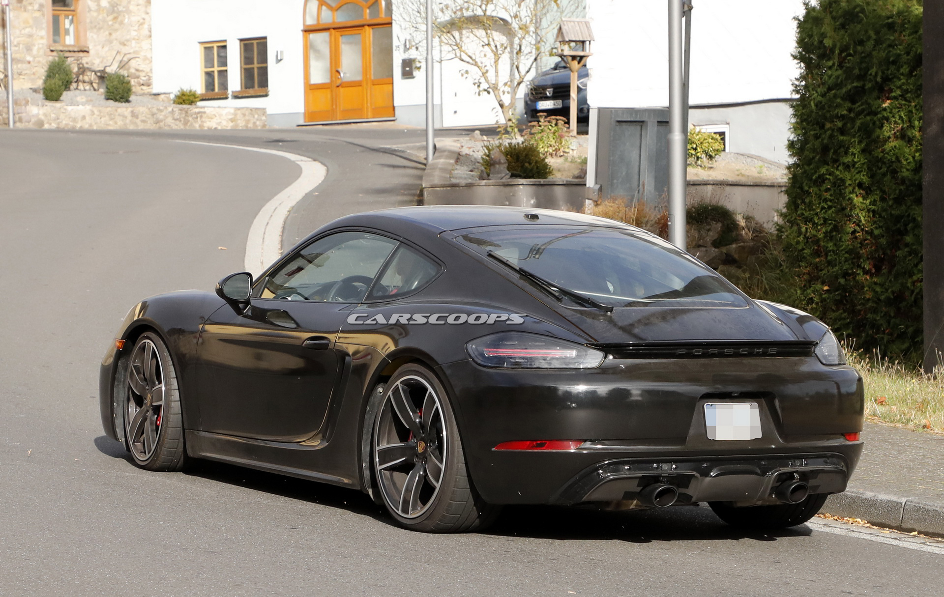 2019 porsche cayman t spy shots 8 2019 Porsche 718 Cayman T Prototype Caught On Its Way To The Track