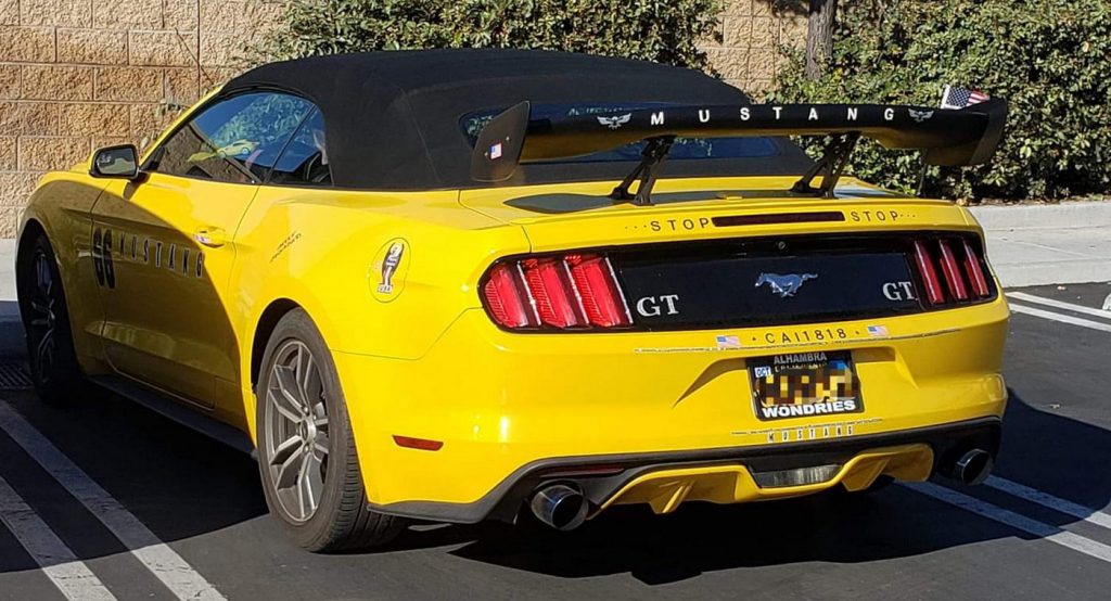 Captain Obvious Would Be Proud Of This Yellow Mustang Convertible