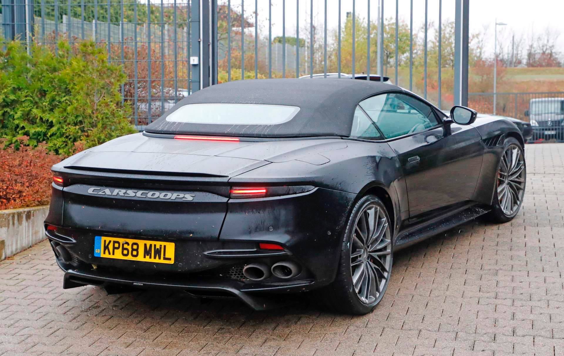 2019 Aston Martin DBS Superleggera Volante spy shots 28 Camo-Free Aston Martin DBS Superleggera Volante Reveals Its Soft Top