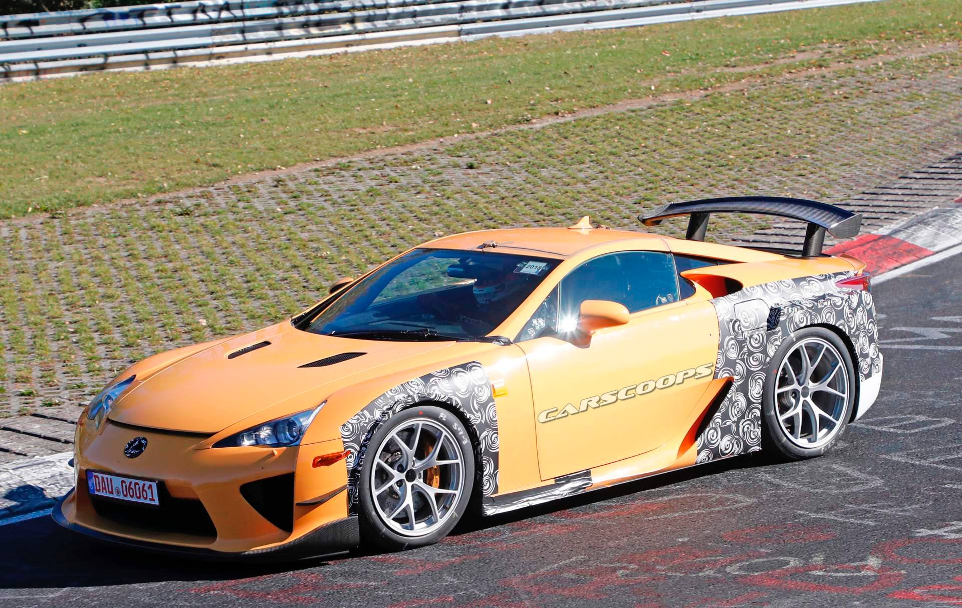 Lexus LF-A mule spy shots 18 What Is Lexus Testing These LFA Widebody Mules For?