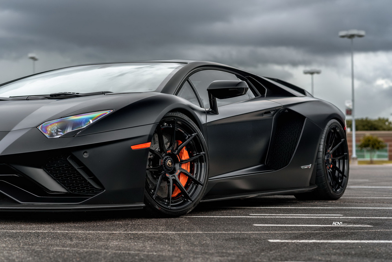 lamborghini aventador adv1 wheels 5 Stealthy Looking Lambo Aventador Tries Custom Wheels For Size