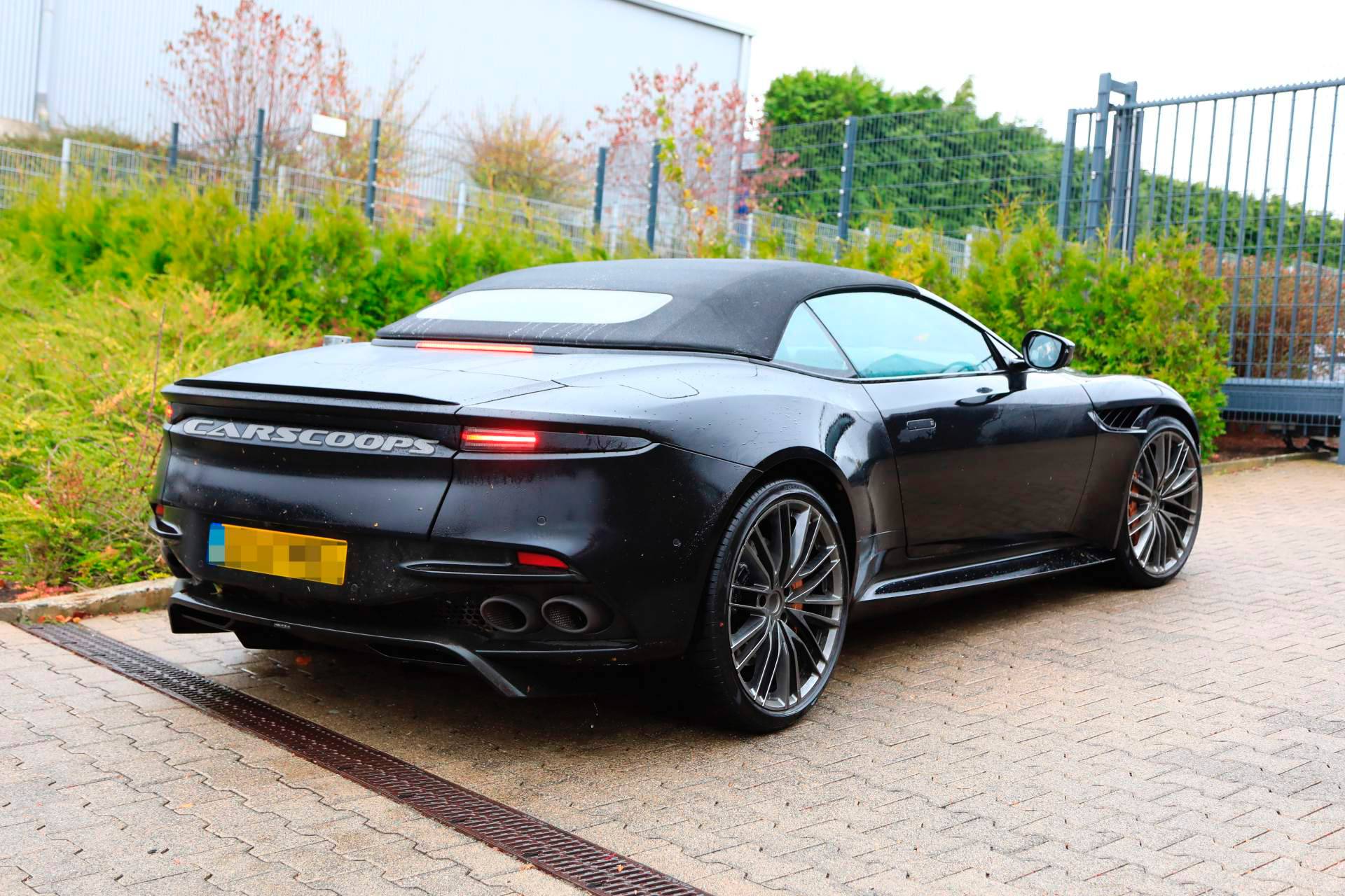 2019 Aston Martin DBS Superleggera Volante spy shots 16 Camo-Free Aston Martin DBS Superleggera Volante Reveals Its Soft Top