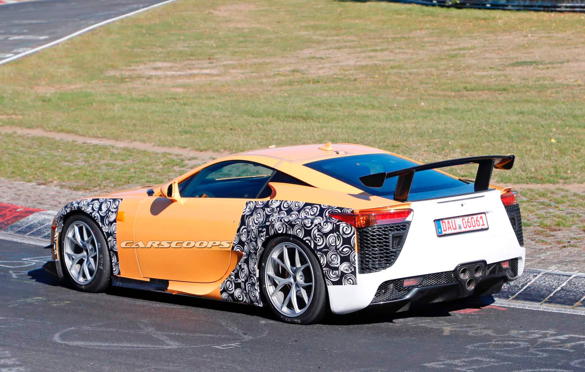 Lexus LF-A mule spy shots 23 What Is Lexus Testing These LFA Widebody Mules For?