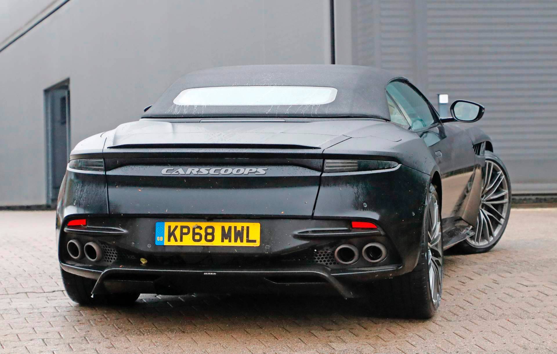 2019 Aston Martin DBS Superleggera Volante spy shots 29 Camo-Free Aston Martin DBS Superleggera Volante Reveals Its Soft Top