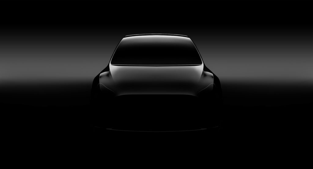 Model Y Teaser Tesla Model Y Compact SUV To Be Unveiled On March 14